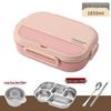 Microwave-Safe 304 Stainless Steel Lunch Box with Lid for Students