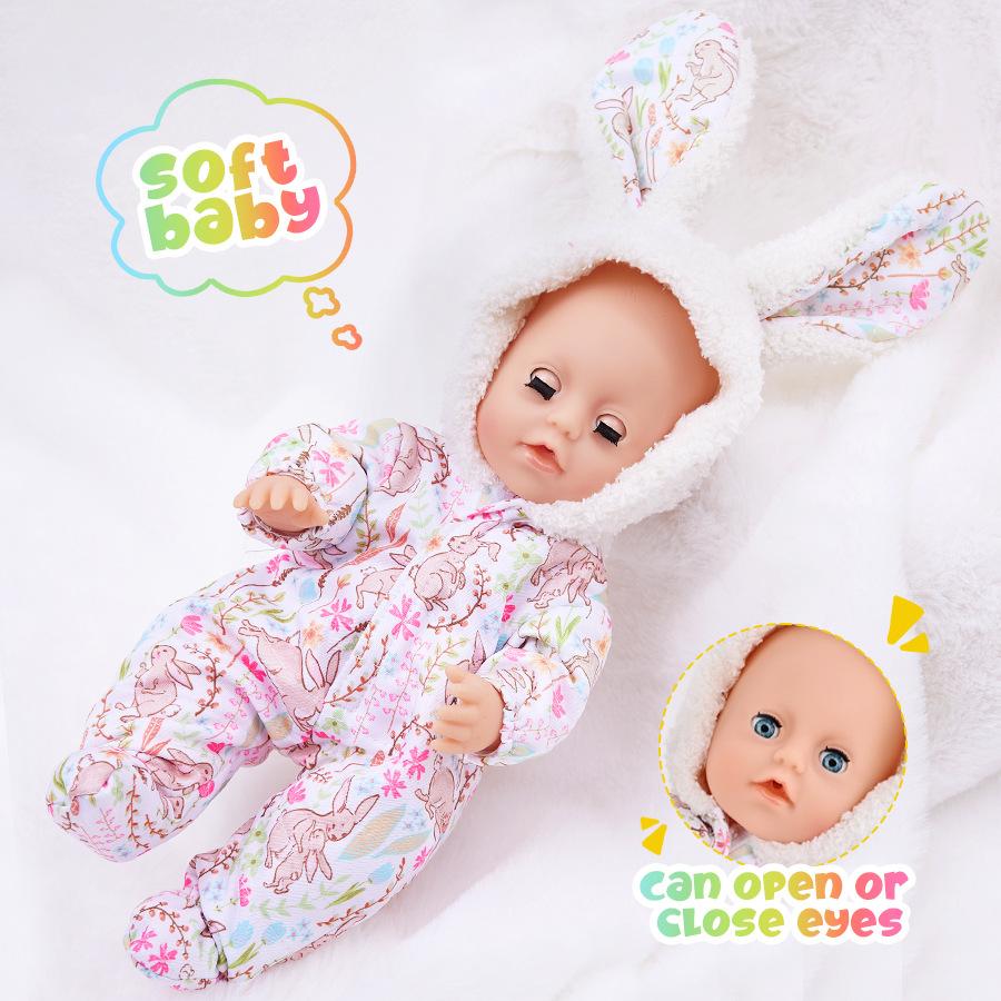 25CM Washable Lifelike Soft Hand-painted Simulation Baby Reborn Doll Children Accompany Play Doll