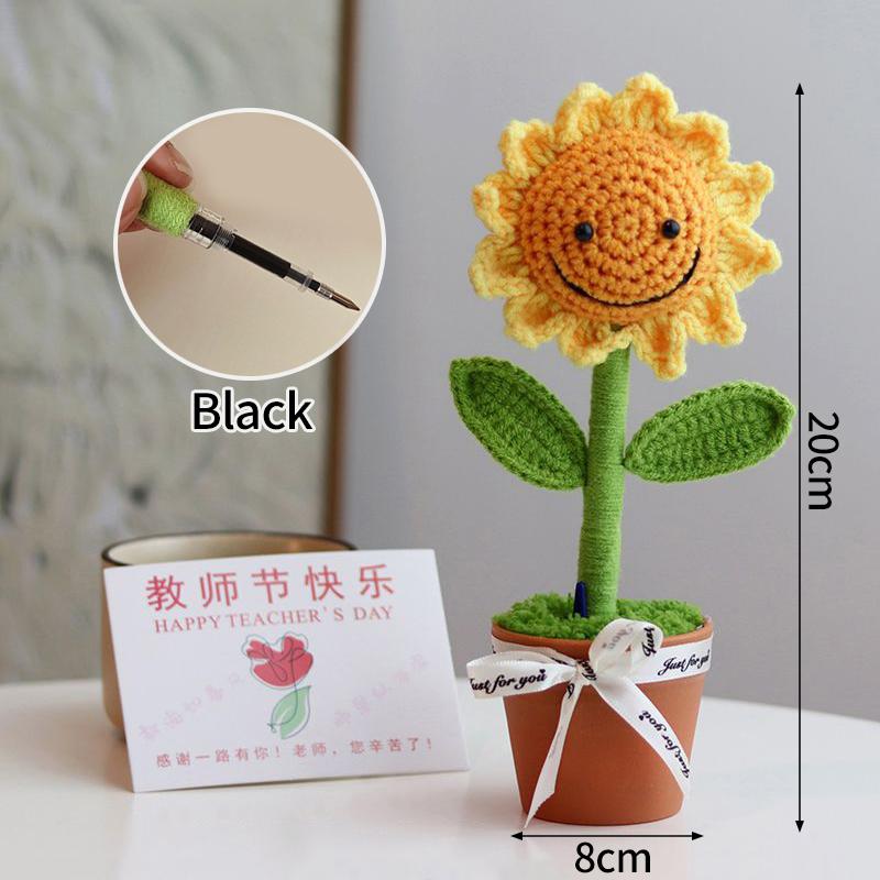 

Sunflower Pen Crochet Pencil Decorations Decorations Stationery Pens Graduation Gifts Teacher S Day Gift Children S Day Gift