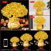 Yellow Crystal Lucky Money Tree Feng Shui Attract Wealth Crystal Wealth Tree Chinese Style Fortune Ornament New Year Decor