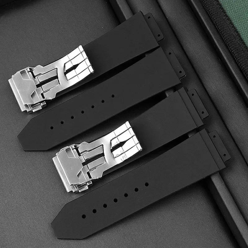 Watch Strap For HUBLOT BIG BANG Silicone Waterproof Men's Watch Band Wristband Accessories Rubber Watch chain 26*19mm