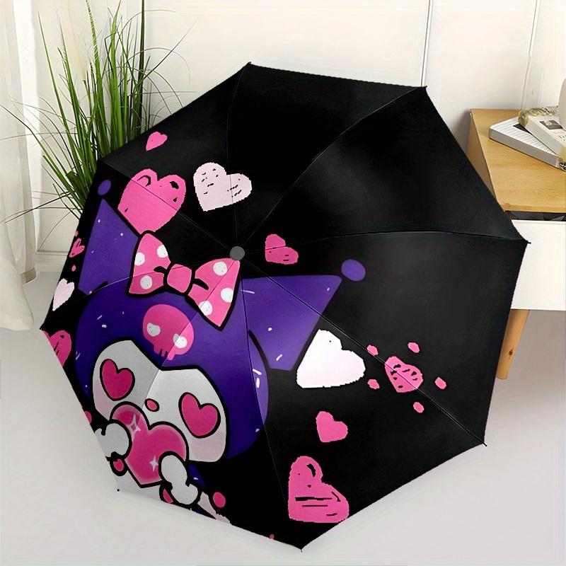 

Kawaii, Hearts Automatic opening and closing folding umbrella with 8 rib frame and compact travel design, perfect for all occasions | Stylis