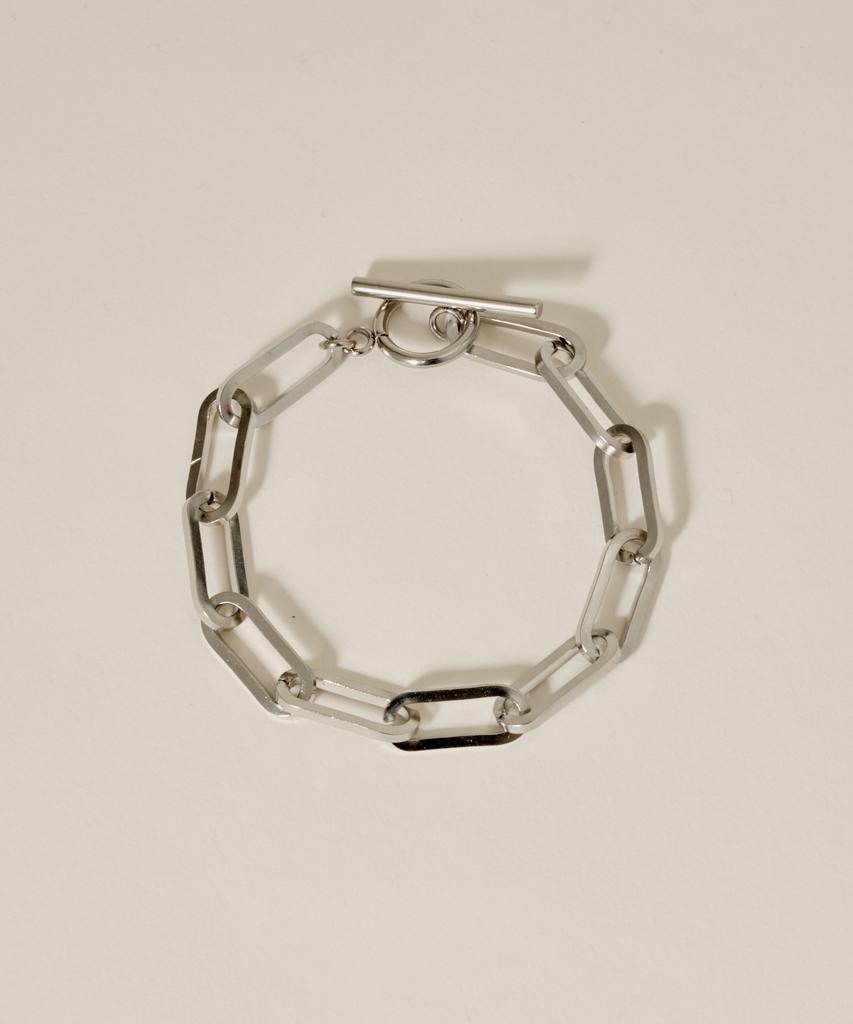 Novice Tokyo Mantel Oval Chain Bracelet [Stainless] / Silver