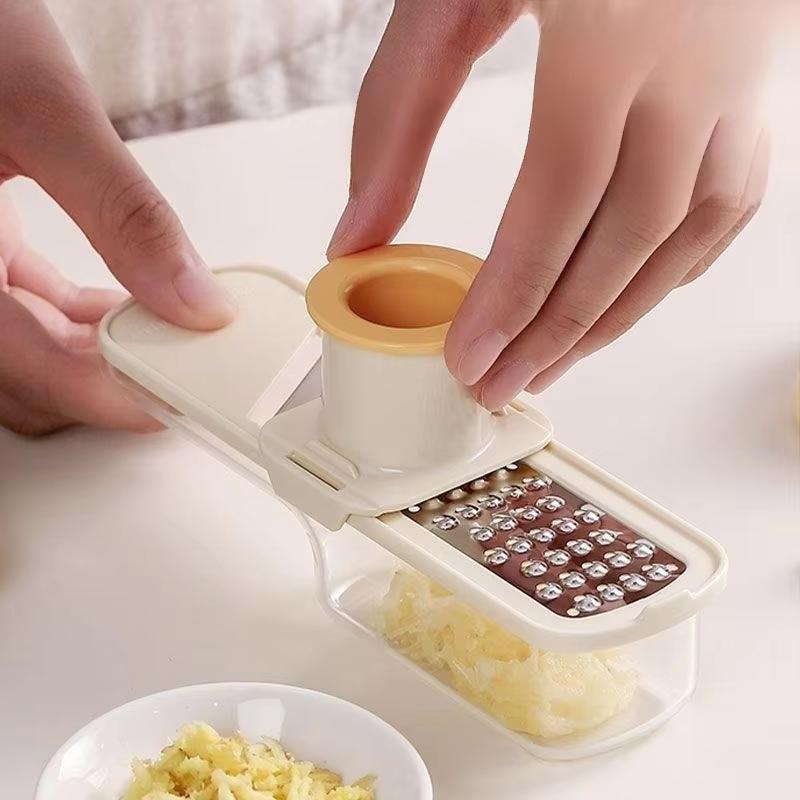 

3-in-1 Multifunctional Ginger and Garlic Grinder Home Kitchen Slicer All Grinder світло-жовтого кольору