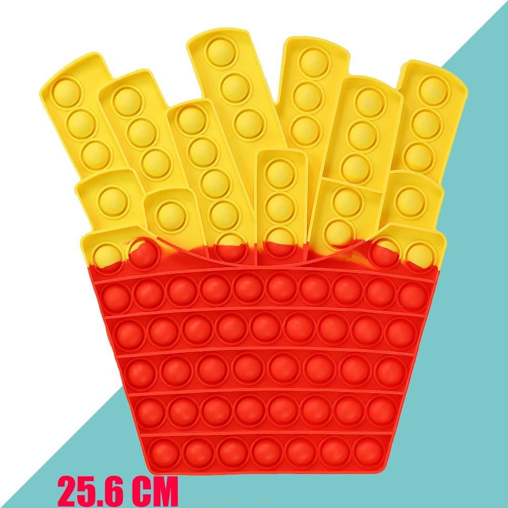 Non-Toxic Big Size 20Cm Rainbow Square Push Bubble Fidget Toys Children Adult Stress Relief Toy Antistress Squeeze Gift 20Cm 30Cm Xxl