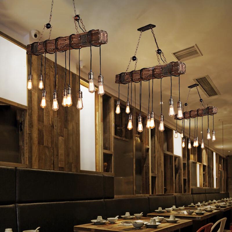 oeny American Retro Industrial Boat Wood Chandelier