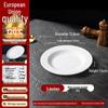 White Melamine Imitation Porcelain Plates: Commercial Round Flat Resin Tableware for Restaurants, Shallow Cold Dish or Rice Bowl Plates.
