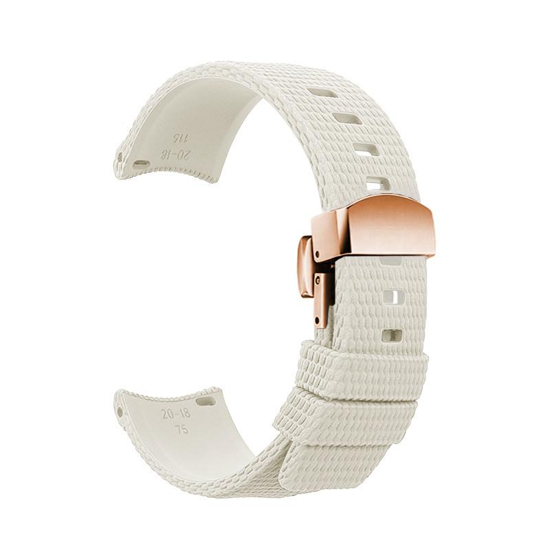 Curved arc-shaped fluororubber Watch strap for original OMEGA X Swatch X Blancpain Scuba Fifty Fathoms MoonSwatch FKM watchband