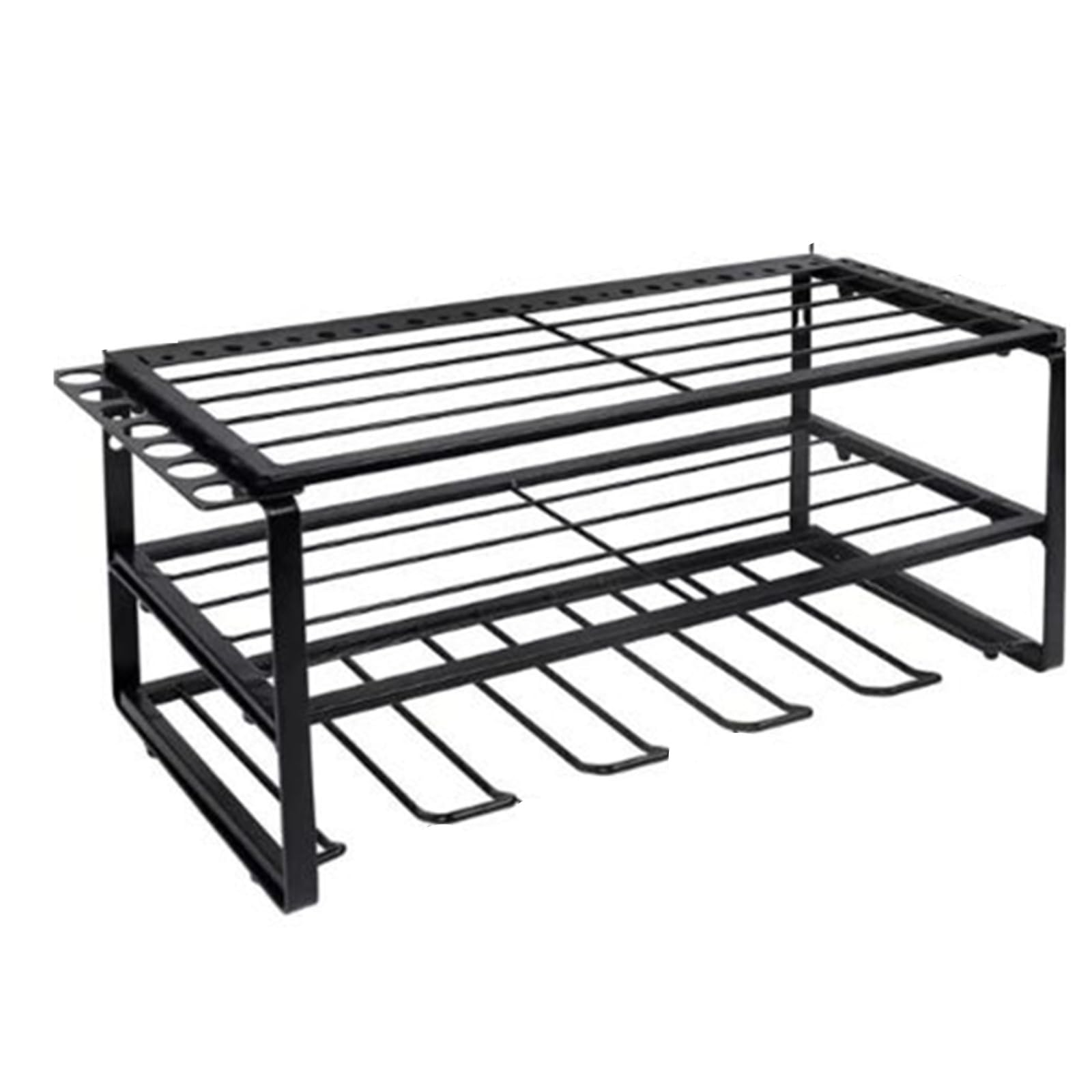 

Samcos Power Tool Storage Стеллаж для хранения электроинструментов Органайзер для хранения электроинструментов Полка для инструментов для сарая Шкаф, 3-ярусный, 5 слотов, Многофункциональный, Сверхпрочный,