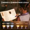 Glocusent LED Neck Light, Rechargeable Hands-Free Book Light for Bed Reading, 3 Color Modes Including Amber, Dimmable, for Knitting, Travel, Repair