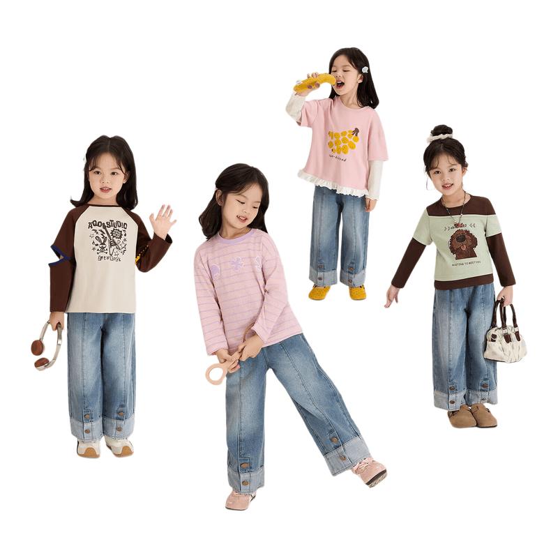 LUSON Girls  Spring 2026 Slim-Fit Denim Jeans 120