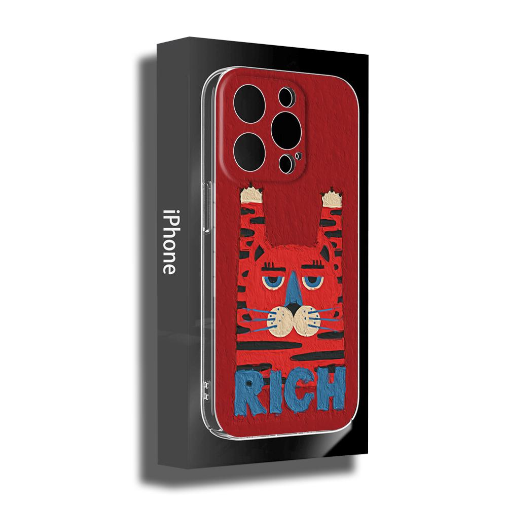 New Beckoning Tiger Phone Case 14 11 12 Pro 8 7 14 Plus 2020 X Pro 14 MAX 13 MINI XR XS Soft Cartoon Sleeping Cat Phone Covers