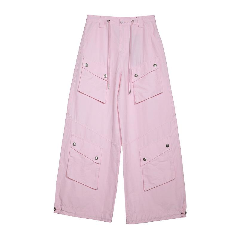 

Tuogu Women s Street Style Wide Leg Cargo Pants L