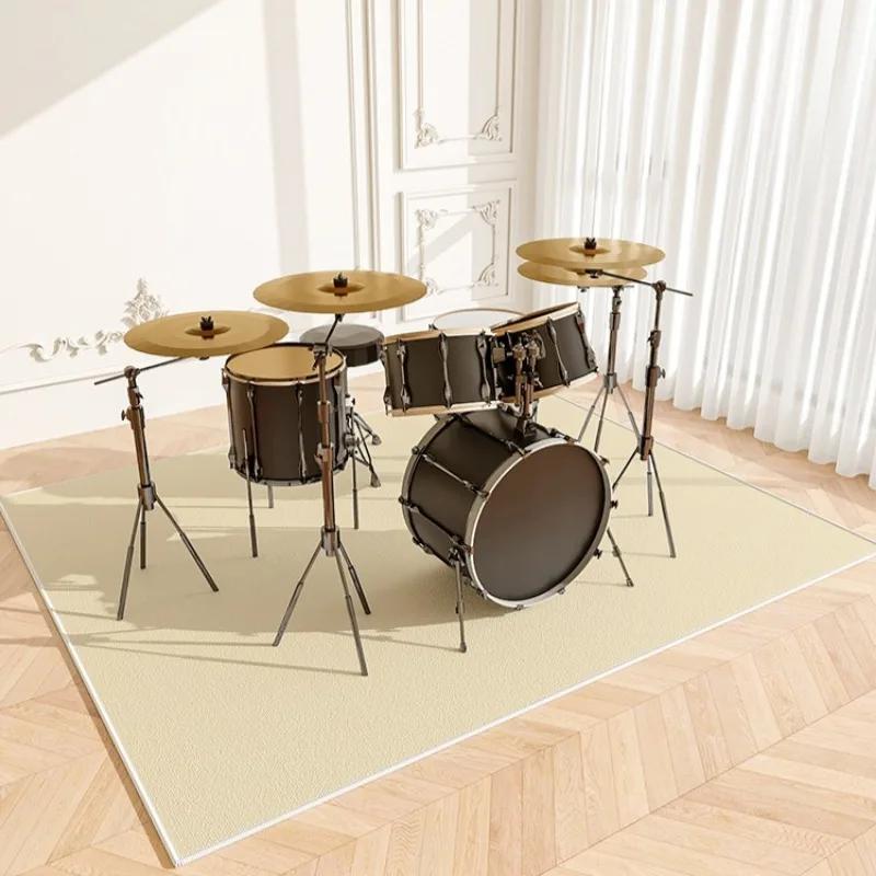 Simple Solid Piano Drum Carpet Thickened Shock Absorption Sound Insulation Non-slip Mat Light-luxury Living Room Bedroom Rug