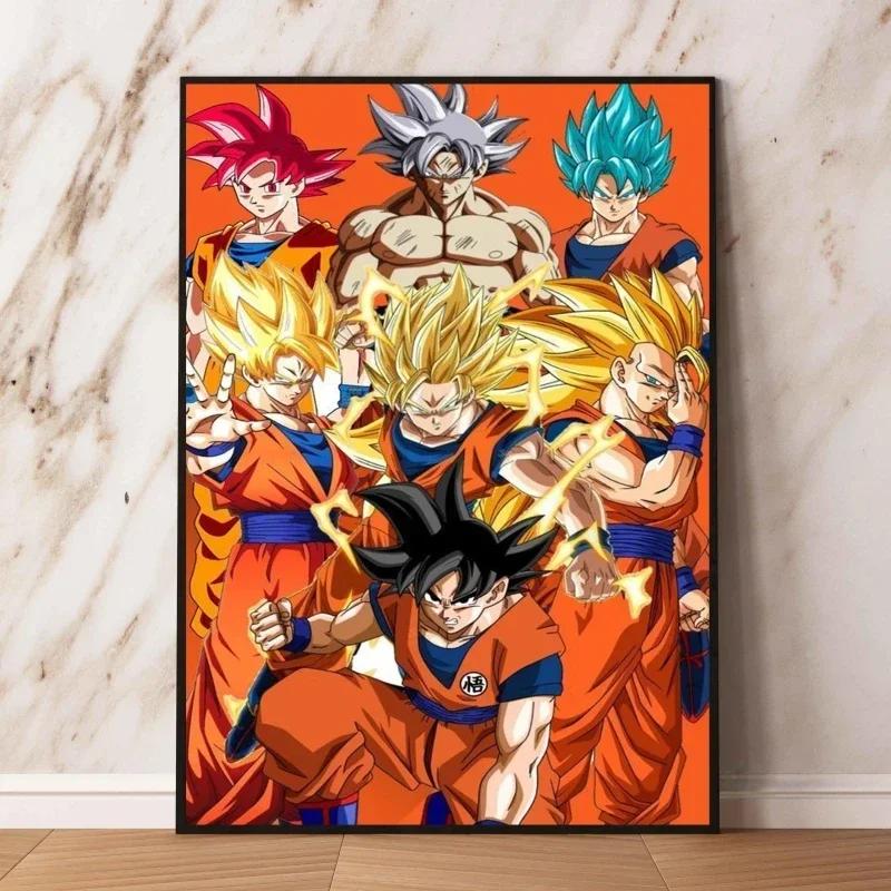 Anime Canvas Painting Print Picture Goku Vegeta Hd Poster Children's Bedroom Decoration Wall Art Home Prints Gifts