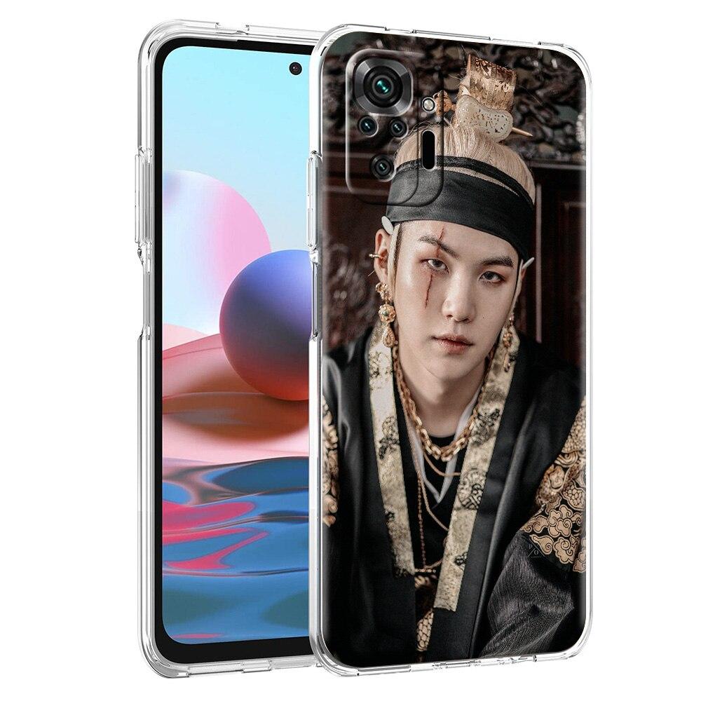 Phone Case For Xiaomi Poco X3 NFC M3 F3 Redmi Note 9S 9 8 10 Pro 7 8T 9C 9A 8A K40 Soft Silicone Clear Cover Coque Agust D Suga
