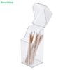 Flip-top Acrylic Pen Holder - Transparent Square Desktop Small Item Organizer, Mirror Cabinet Makeup Brush Storage Box