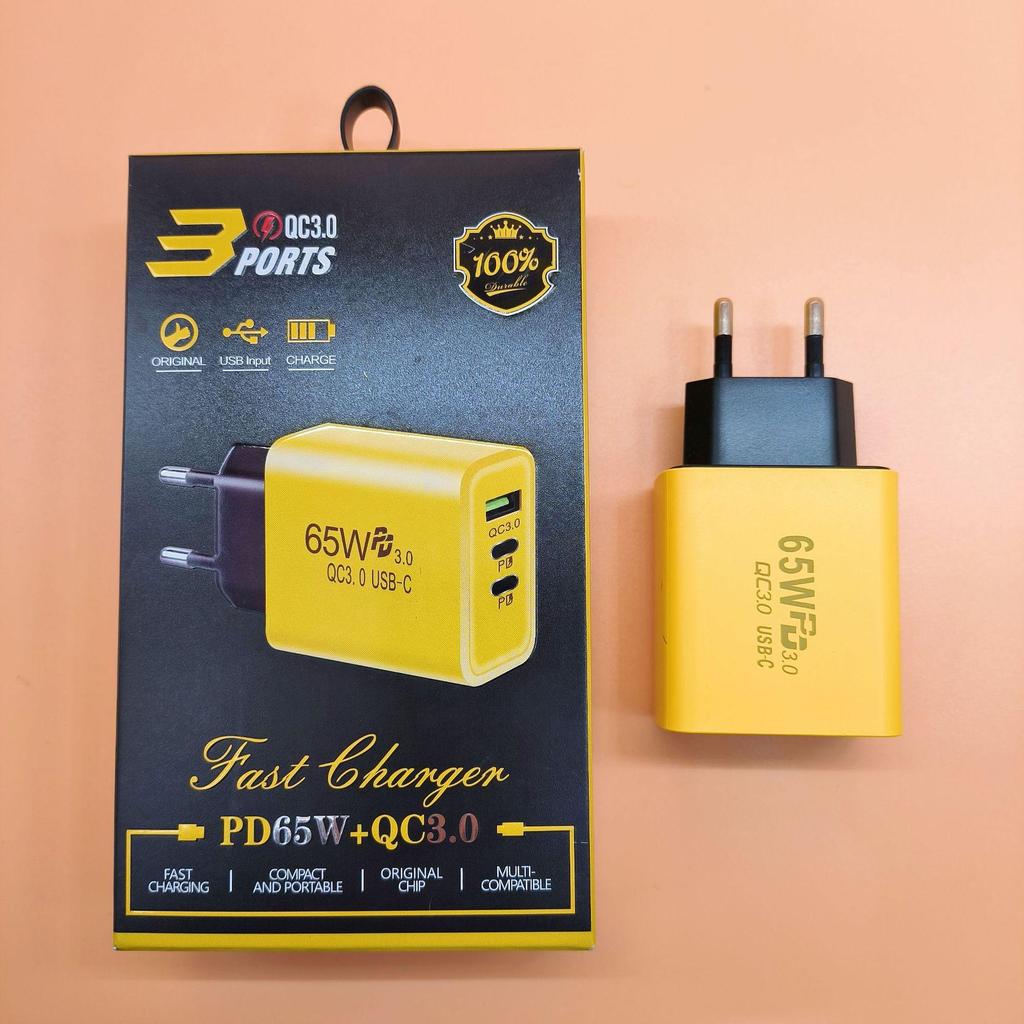 120W Dual PD & USB Fast Charger for Huawei, Android, and Apple Phones