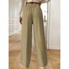 New Vertical Floor Length Casual Pants, High Waisted Pants, Loose and Elegant Straight Leg Women's Niche Design, Solid Color Pants
