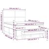 3136443 vidaXL Lit à sommier tapissier avec matelas Bleu 140x200 cm Tissu