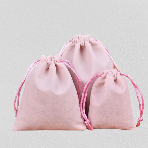 50 Pcs/Lot Soft Fabric Velvet Drawstring Gift Bags for Wedding Party Various Size Jewelry Package Elegant Pouches