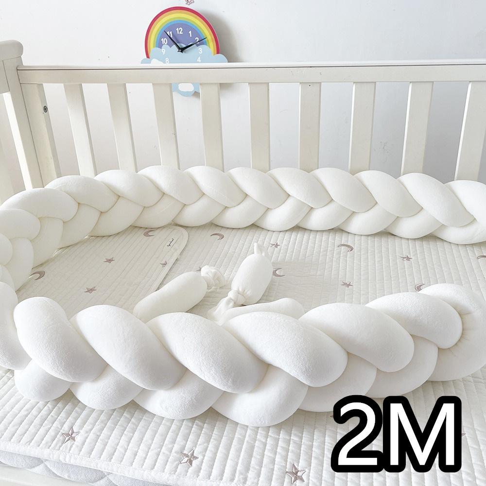 1M/2M/3M/4M  Baby Crib Bumper Protector Bed Braid Knot Cushion for Infant Kids Shares Toddler Baby Bed Bumpers in Crib Newborn