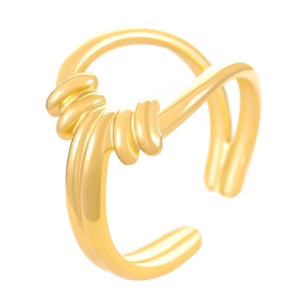 High-End Edelstahl Blumen- & Seestern Offener Ring für Damen