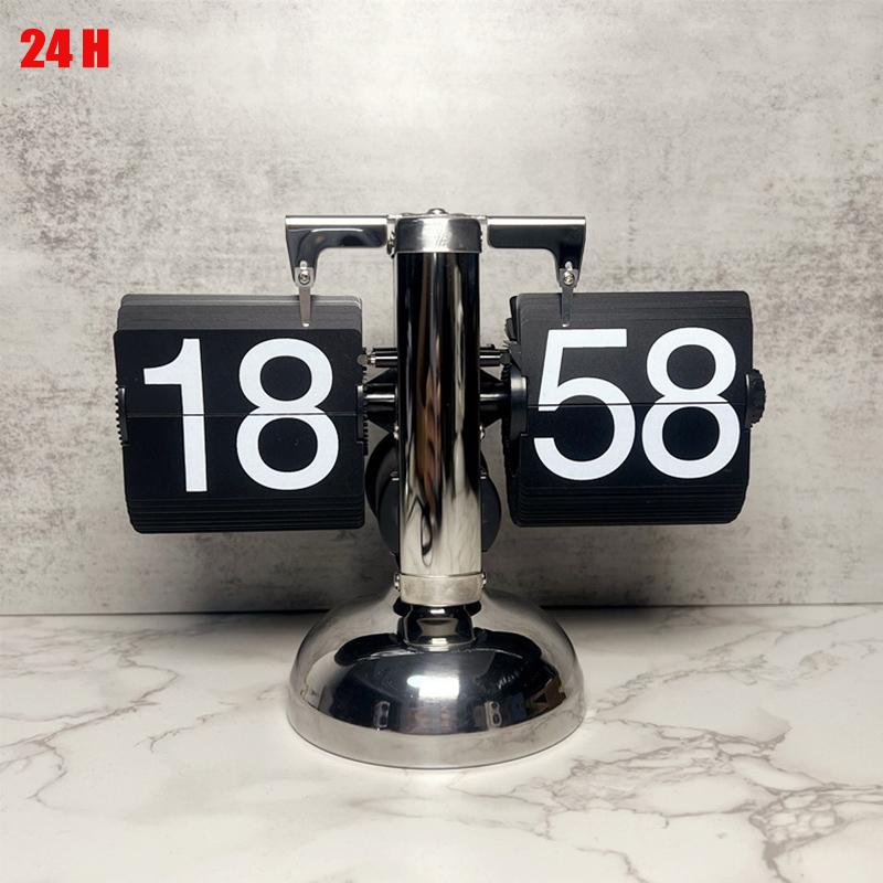 Vintage Klappzahlenuhr Automatische Blattumschaltung Quarz Zeituhren Dekor für Zuhause Wohnzimmer Büro Schreibtischdekoration Home Deco