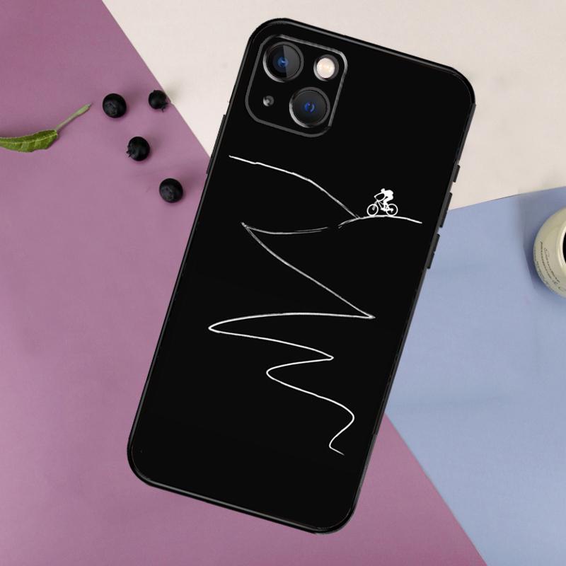 MTB Mountain Bike Cycling Bicycle Case For iPhone 16 15 14 13 12 11 Pro Max Mini X XR XS Max 7 8 Plus 2 Bumper Cases Cover