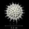 Elegant Alloy Pearl Sunflower Brooch - Hot Selling Women's Bridal Brooch B893