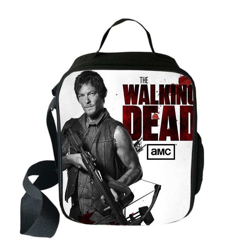 Classic Crossbody The Walking Dead Lunchbox Thermal insulation Food Lunch Bag 3D Printed Picnic Insulated Handbags Ice Bags