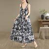 Sleeveless Strap Cotton Vintage Floral New In Dresses For Women Casual Loose Long Summer Dress Elegant Clothing