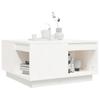  Coffee Table, White, 60x61x32.5 Cm, Solid Pine Wood