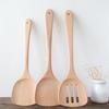 Natural Wok Shovels Cookware Cooking Tool Hanging Wooden Spatula Kitchen Utensil Turner Shovel