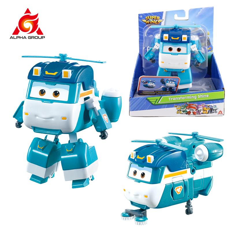 Super Wings 5 Inches Transforming Ellie Transforms from Airplane to Robot in 10 Steps Deformation Anime Action Figures Kid Toys