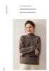 Elegant Goddess Floral Cashmere Sweater - 2025 Autumn/Winter Women's Half-High Neck, Diamond Pattern Knit