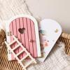 Easy Assemble Miniature Mouse Door Wooden Craft For Childrens Educational Toy And Home Styling