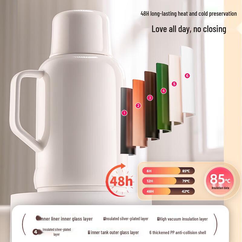 Tianxi Glass Lined Insulated Thermos Pot