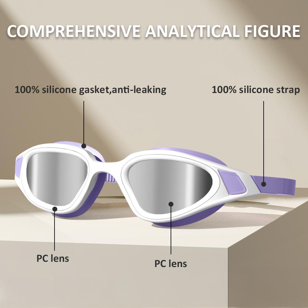 Professional Swimming Goggles Anti-fog UV Protection Lens Swimming Glasses for Men Waterproof Adjustable Swim Eyewear in Pool