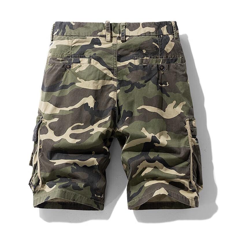 Dme [Camouflage Print] Summer Outdoor Sports Multi-Pocket Cargo Shorts, Loose Straight-Leg Comfortable Men's Casual Pants