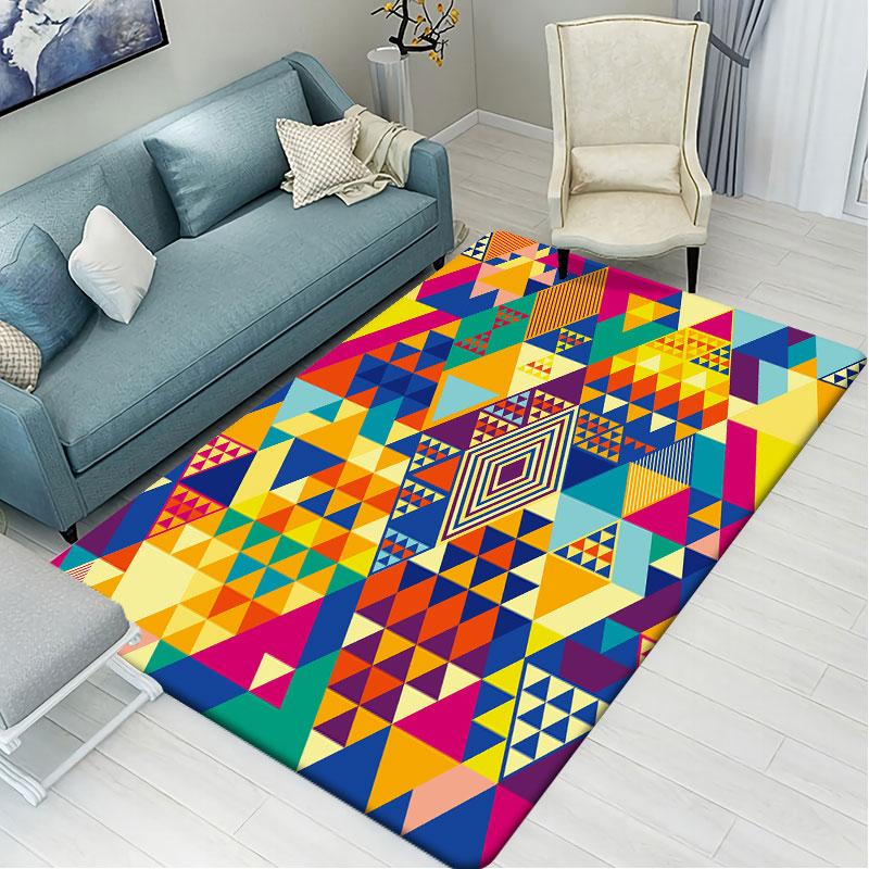 Geometric Style Porch Door Mat Non-slip Kitchen Living Room Carpet Bathroom Mat Indoor Carpet Door Mat Home