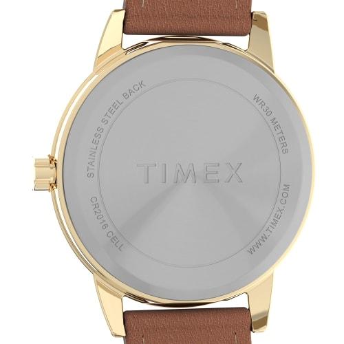 Timex Women's Easy Reader Watch, Brown/Gold Tone/Cream/30mm. 30mm, Easy-to-read Watch.