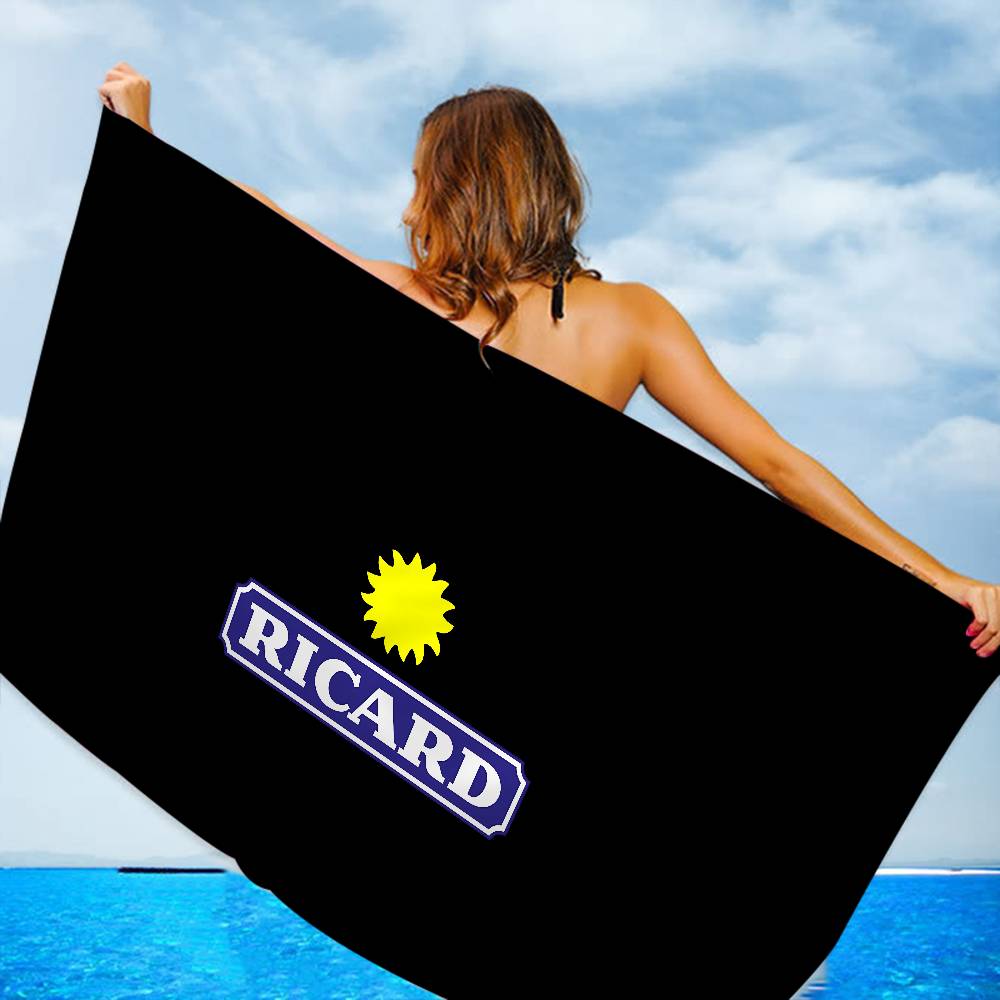 R-RicardS LOGO Microfiber Blanket Quick Drying Beach Towels Oversized Printing Super Absorbent Pool Towel Blanket