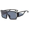 1PC Plastic Square Conjoined Sunglasses for Men with Hollowed Out Avant-garde Fashion Street Pography Futuristic Feel