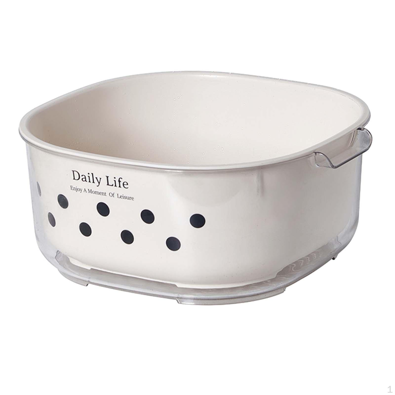 

Food Strainers Kitchen Fruit Drain Basket Storage Colanders Bowl Mixing for Wave points