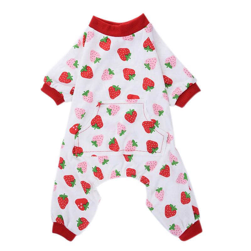 Pet clothes pajamas with elastic washable wear-resistant cotton pajamas dog clothing puppy home