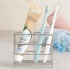 Stainless Steel Toothbrush & Toothpaste Stand (6x12x10cm) Silver