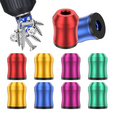 10Pcs Screwdriver Head Magnetic Ring Magnetizer for Drill 1/4inch/6.35mm Magnetic Screw Ring for Hex Screwdriver and Power Bits