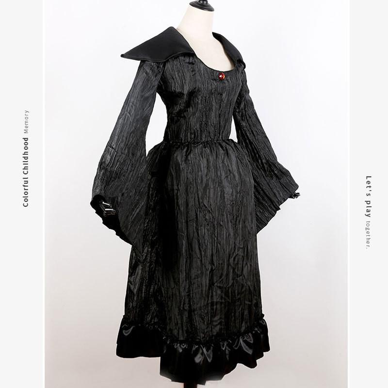 

Темный Роскошный Костюм Чародейки для Косплея на Хэллоуин или тематические вечеринки. Идеально подходит для взрослых. Without Button,XL