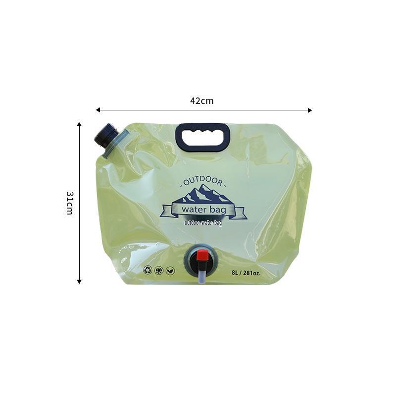 Foldable Large-Capacity Outdoor Water Storage Bag with Faucet & Handheld Suction Nozzle